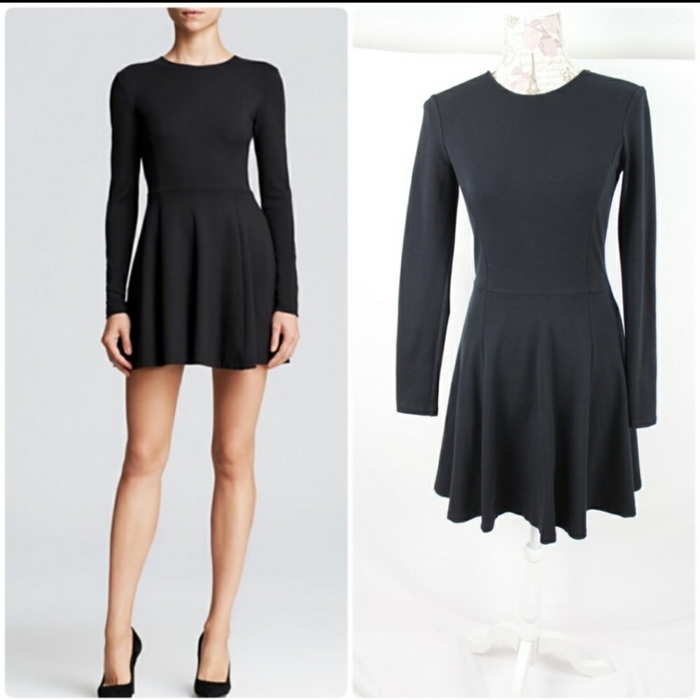 Theory Tillora Black Dress Long Sleeve Sz 4